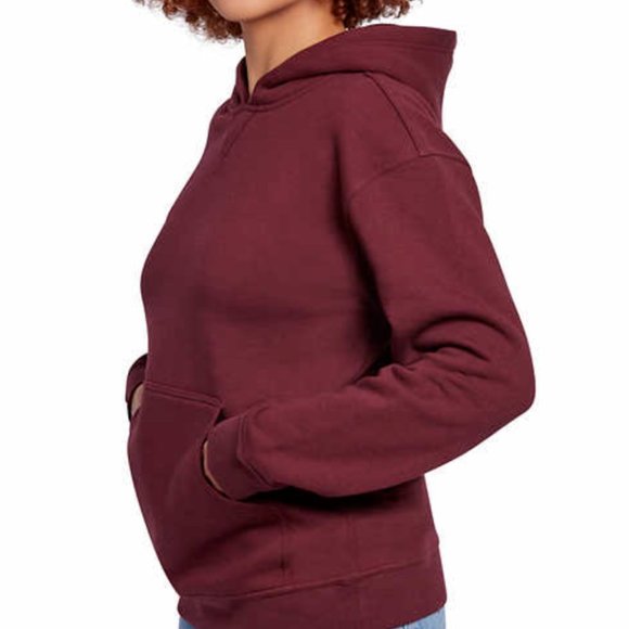 SOILED Kirkland Signature Women Heavyweight Fleece Hoodie Red Size 2XL $80 EE251 - Picture 3 of 4